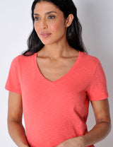 Brocton Tee in Tomato