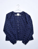 Perranport Blouse in Navy