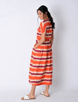 Paynter Dress in Burnt Red