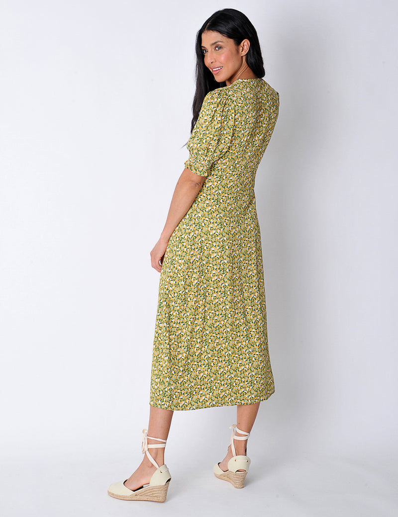 Mellion Dress in Lemon Print