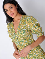 Mellion Dress in Lemon Print