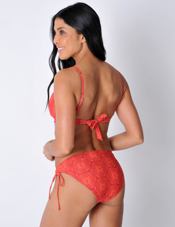 Saltburn Bikini Top in Burnt Red