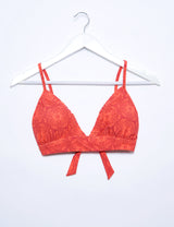 Saltburn Bikini Top in Burnt Red