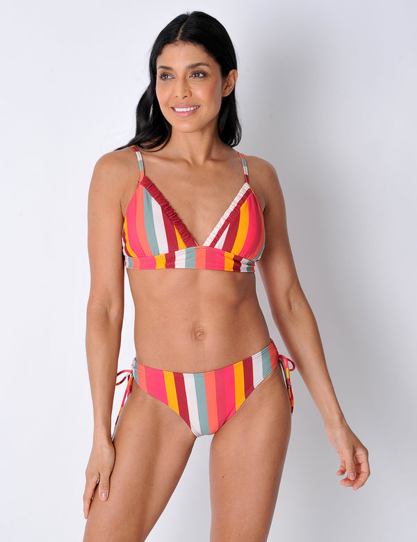 Perranporth Bikini Bottom in Multistripe