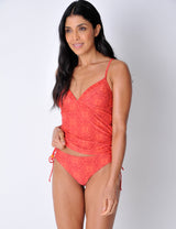 Tollgate Tankini top in Burnt Red