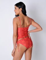 Tollgate Tankini top in Burnt Red