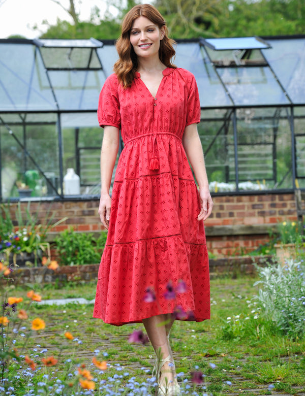 Brooks Dress in Coral